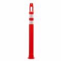 D-top 42" Delineator Post  W/ 2 - 3m Reflective Collars